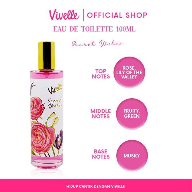 Youme- Vivelle Eau De Toilette Glass 100 Ml Parfum Elegan & Ngi Alami Bunga Cherry Mar Halal Bpom Ce