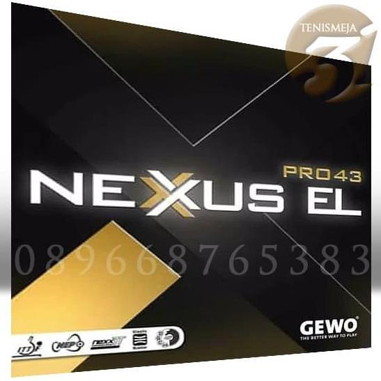 BEBAS ONGKIR - Gewo NEXXUS EL PRO 43, Rubber/karet tenis meja
