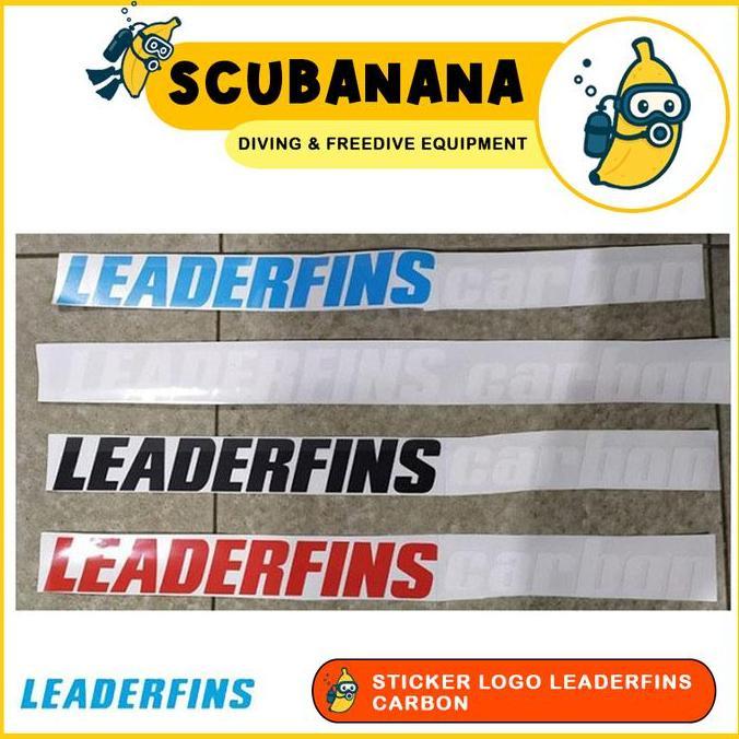 Sticker Logo Leaderfins Carbon Stiker Blade Long Fin Karbon Freediving Freedive Tempelan Fins Kaki K