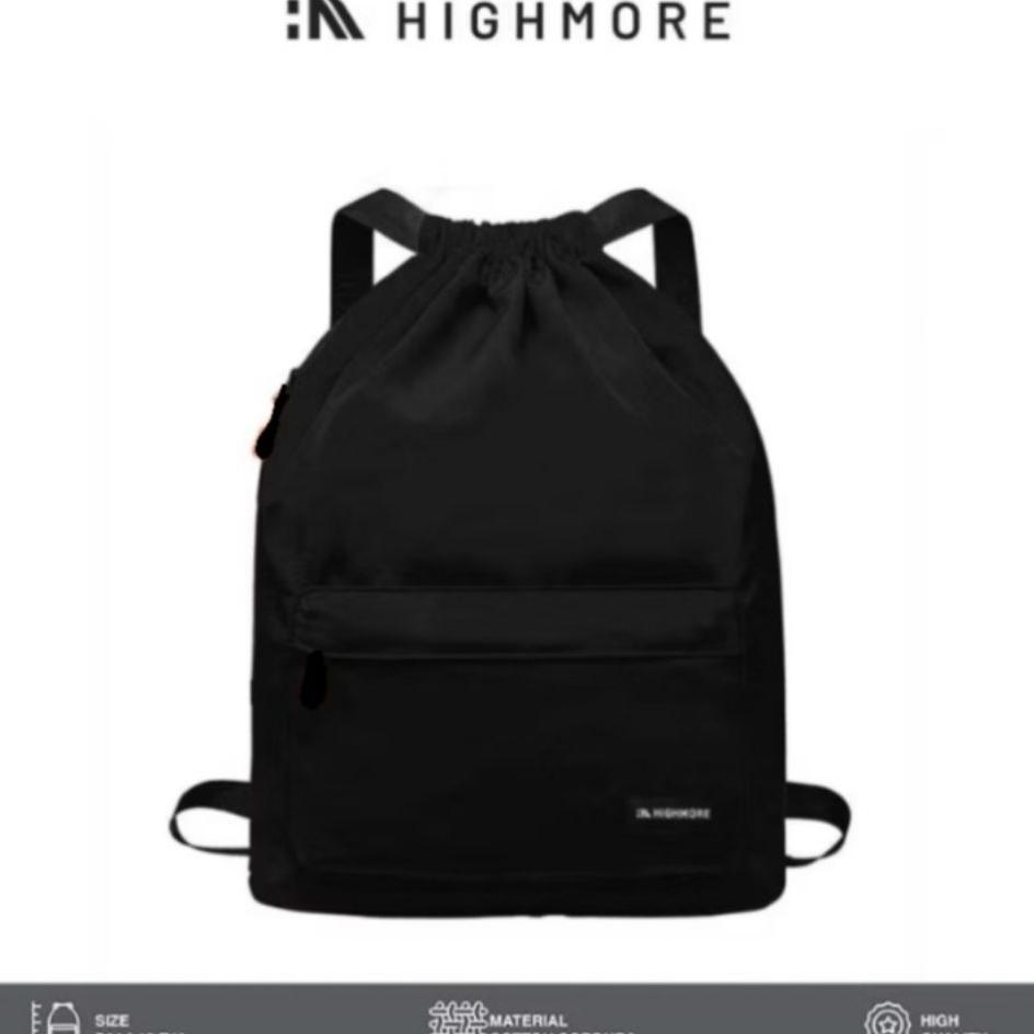 Tas Serut Highmore Tas Ransel Serut Pria Wanita Stringbag Keren Backpack Multifungsi Waterproof