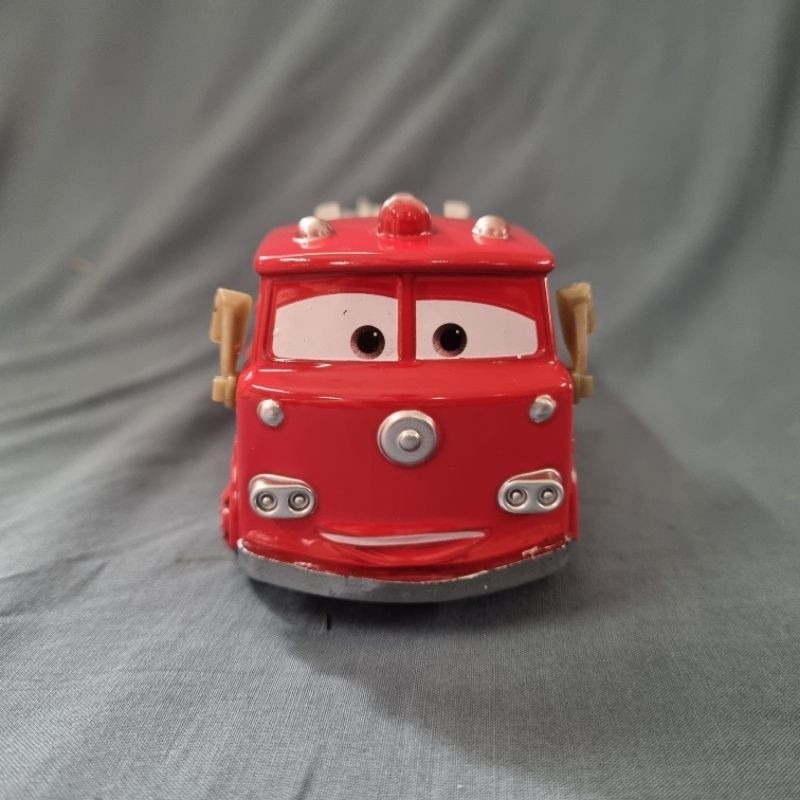 Diecast Cars Red Fire Truck Fighter Mainan Mobilan Truk Pemadam Mcqueen Metal