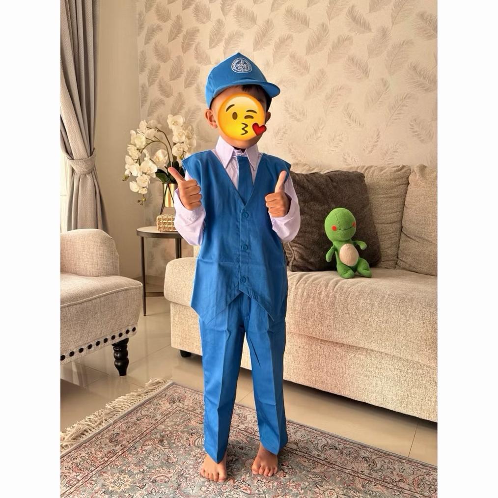 Diskon Baju Tk Anak Laki-Laki Biru Putih Rompi Pisah