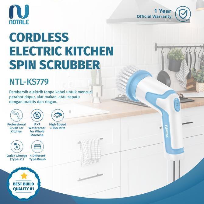 Notale Spin Scrubber Cordless Electric Kitchen Scrubber Cleaner