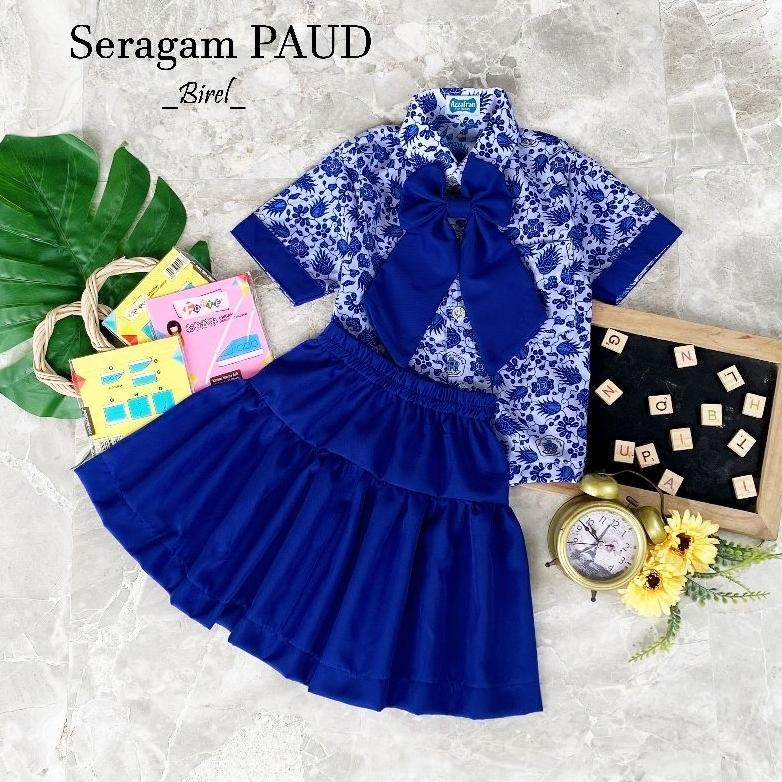 Free Ongkir Seragam Sekolah Paud/Seragam Sekolah Tk Terbaru/Seragam Batik Paud Dan Tk Terbaru Seraga