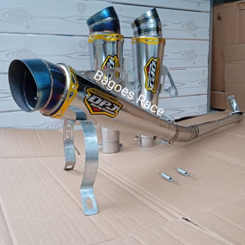 SYERLISUPPLY KNALPOT RACING DPJ SUPRA X SUPRA FIT NEW SUPRA X125 KARISMA REVO JUPITER ORIGINAL