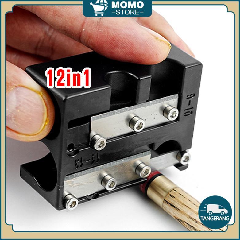 12IN1 2 Slot Alat Pasang Stick Billiard Multifungsi Reparasi Stick Billiard Portabel billiard