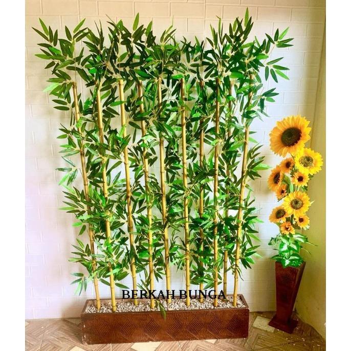Pohon Bambu Partisi T 150Cm Partisi Tanaman Hias Dekorasi Rumah Partisi Artificial Pohon Bambu Cenda