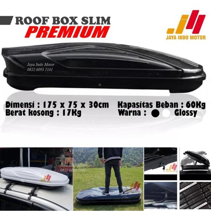 OK ROOF BOX ROOFBOX AGYA BAGASI ATAS MOBIL GLOSSY SLIM ABS ''