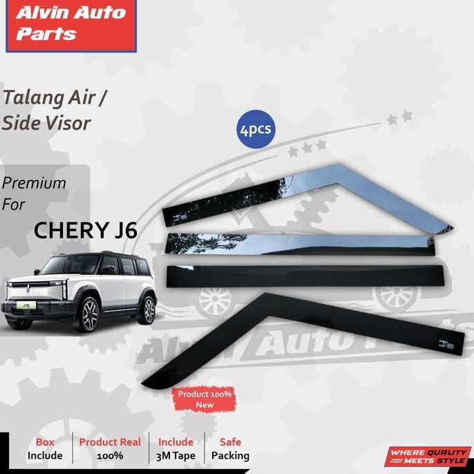 Talang Air Chery J6 / Side Visor J6 / Accessories Chery J6 Asli