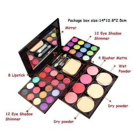 Juilooshophs - [Satu Set] ADS Make Up Set Pallate - Eyeshadow Palette Mix Warna / Make Up Kit