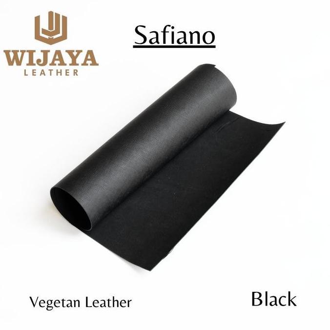 kulit sapi lembaran vegetan safiano black A3 1-1.2 mm New