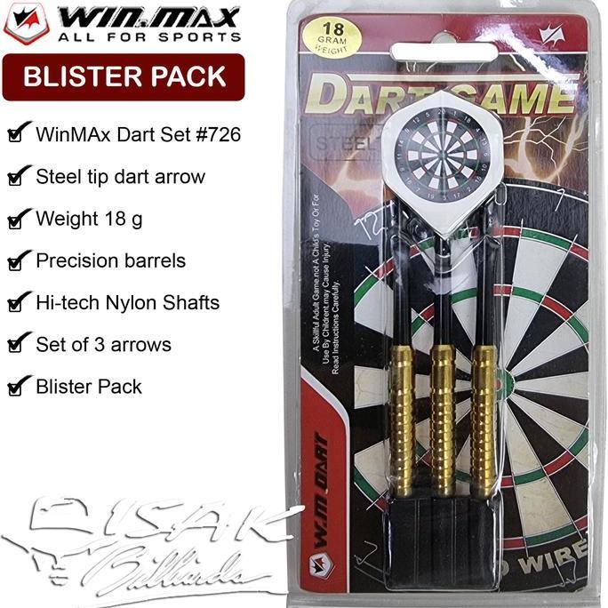 WINMAX STEEL TIP DART ARROW - 726 BLISTER PACK PANAH JARUM PAPAN DARTS HARGA KHUSUS