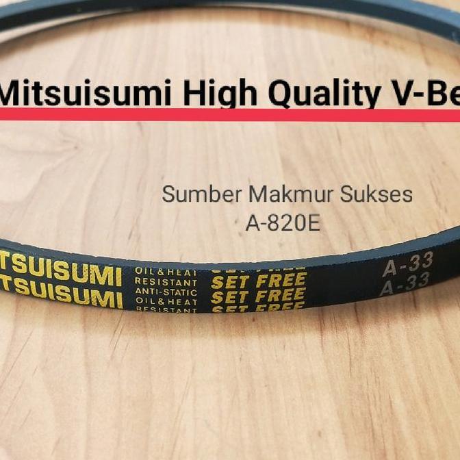 V BELT VANBELT MESIN CUCI A820E A 820 E A-820E A33 MITSUISUMI A CLASS