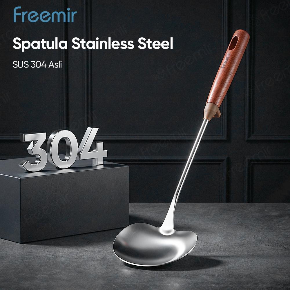 Freemir Sutil Spatula Centong Stainless 304 Desain Jamur