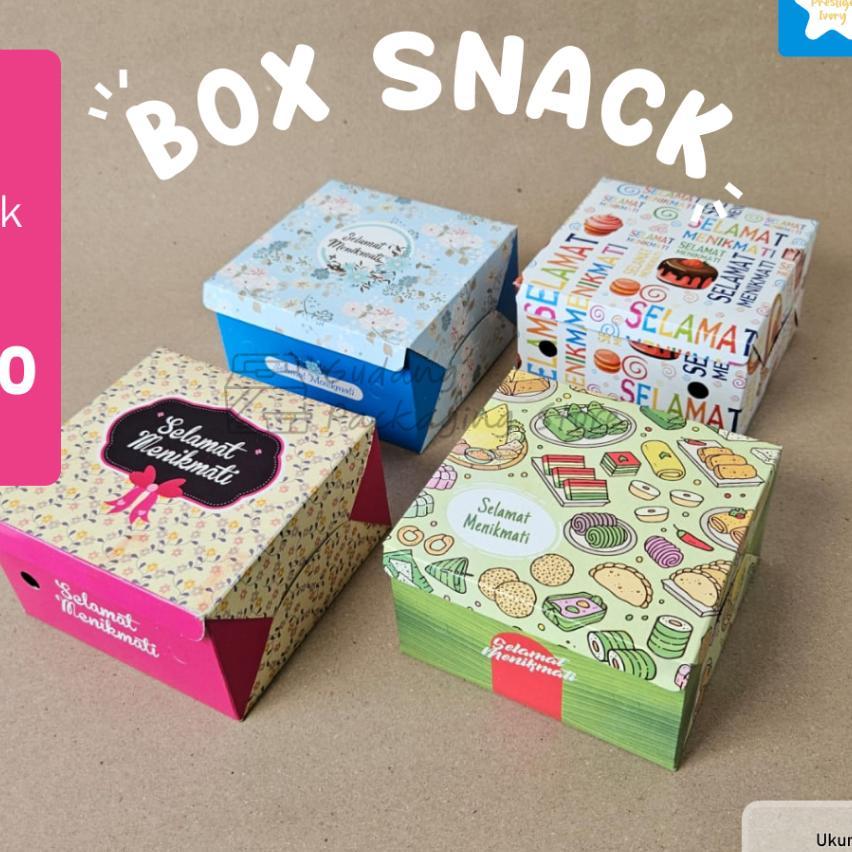 100 Pcs / 12X12 / Box Snack / Dus Snack / Dus Kue / Ivory
