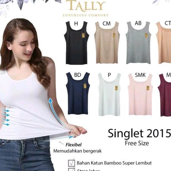 Jual Singlet Tank Top Tally 2015 Katun Halus Lenzing Modal