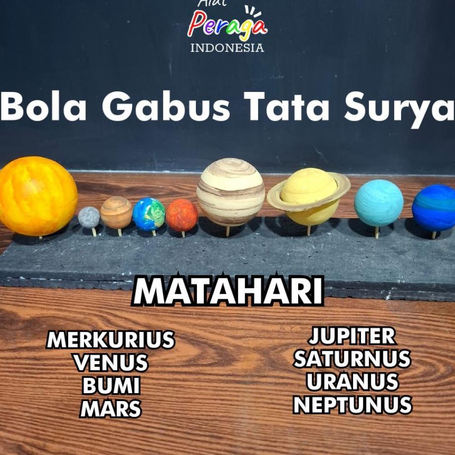 Bola Planet Tata Surya Dari Styrofoam Alat Peraga Sistem Tata Surya