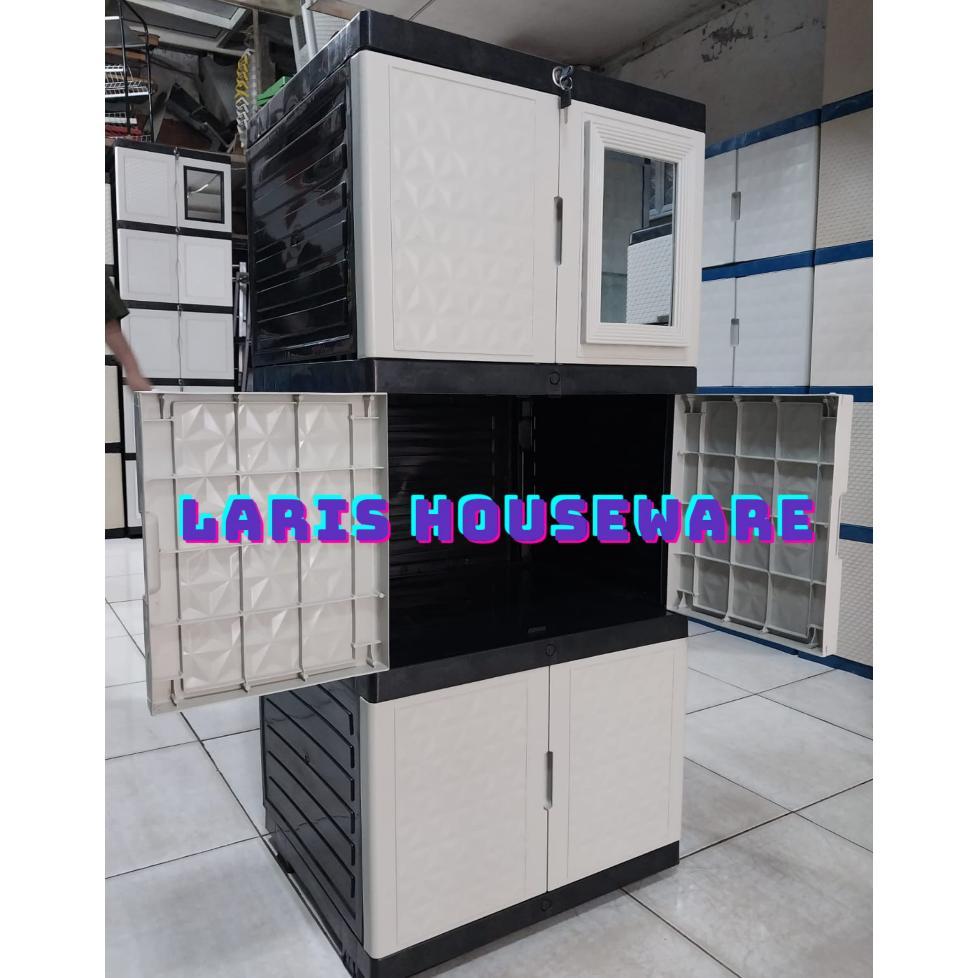 Lemari Plastik  Lemari Pakaian  Laci Plastik Lemari Rotan Susun 3