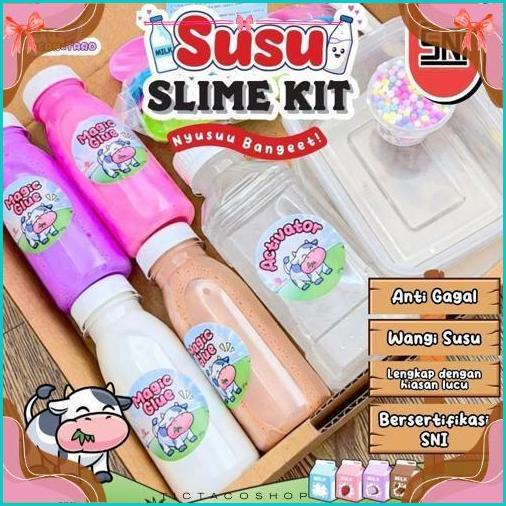 Terlaris Slime Kit Susu || Susu Slime Kit || Slime Seru || Slime Anak || Slime Wangi || Sensory Play