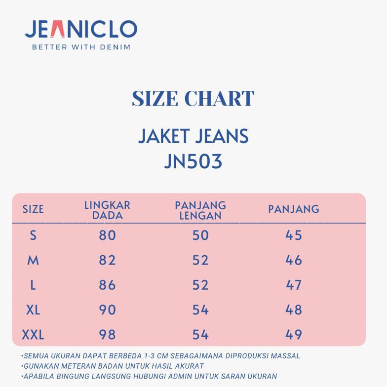 Terlaris Jeaniclo - Jaket Jeans Jn503 | Jaket Denim Wanita Lengan Panjang Outer Jeans Long Sleeve Ja