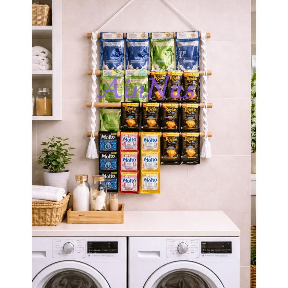 HOT DEALS Rak Gantung Deterjen Laundry Aesthetic | Organizer Sachet Dinding Minimalis Hemat Tempat R