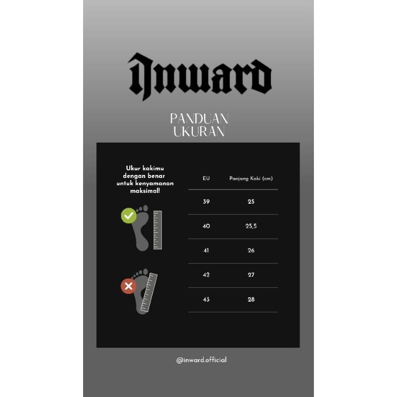 NEW Inward Official Shop - Downrail Black White | Sepatu Running | Sepatu Pria