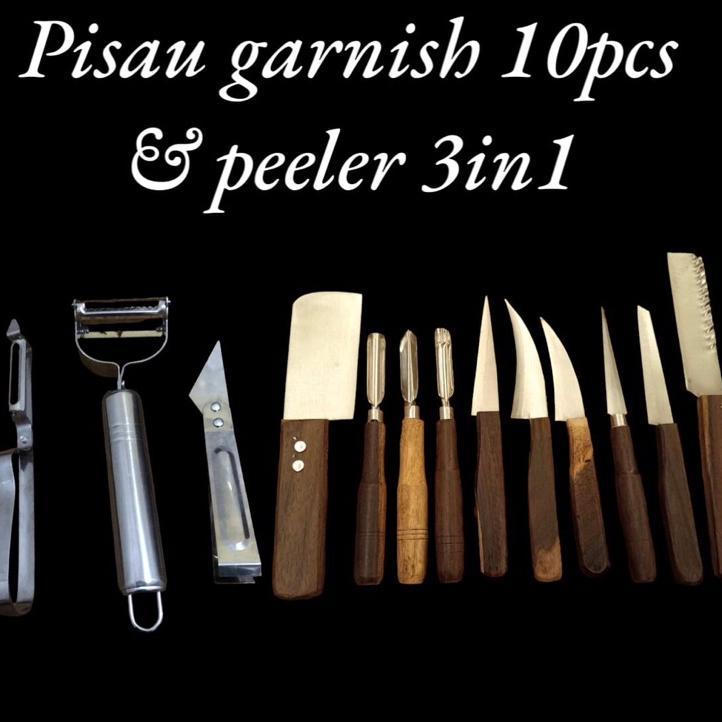 Pisau Garnish / Pisau Ukir Buah Dan Sayur / Pisau Garnish Set Dan Peeler / Pisau Garnish Murah / Pis