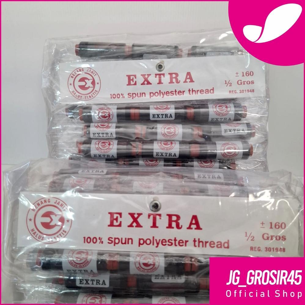 Benang Jahit Extra Hitam 1 Pack