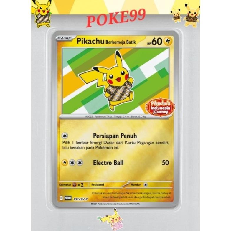 Discount Promo Ori Kartu Pikachu Batik Holo Kartu Pokemon Indonesia