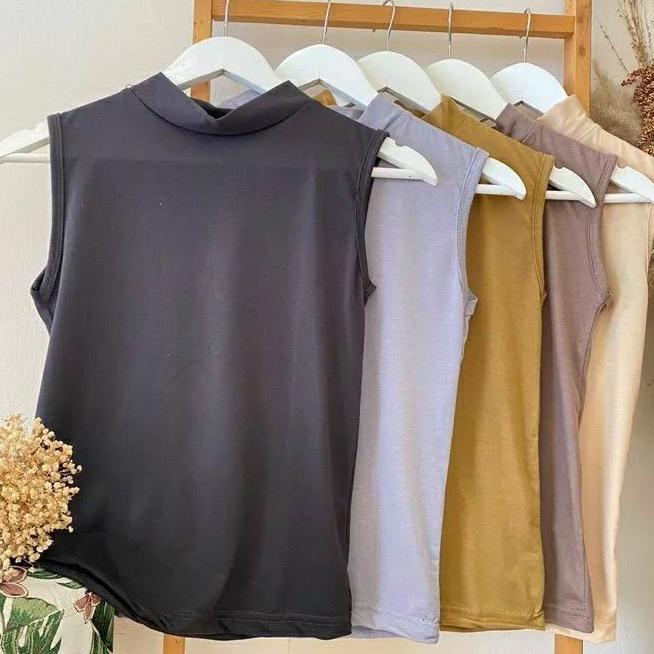 Qayyumi - Manset Buntung Turle Neck M-Xxl/ Manset Tanpa Lengan Leher Tinggi / Manset Kaos Buntung / 