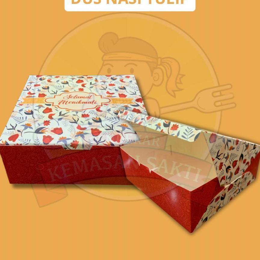 Dus Nasi Snack 18X18 Cm Printing / Dus Nasi Kue