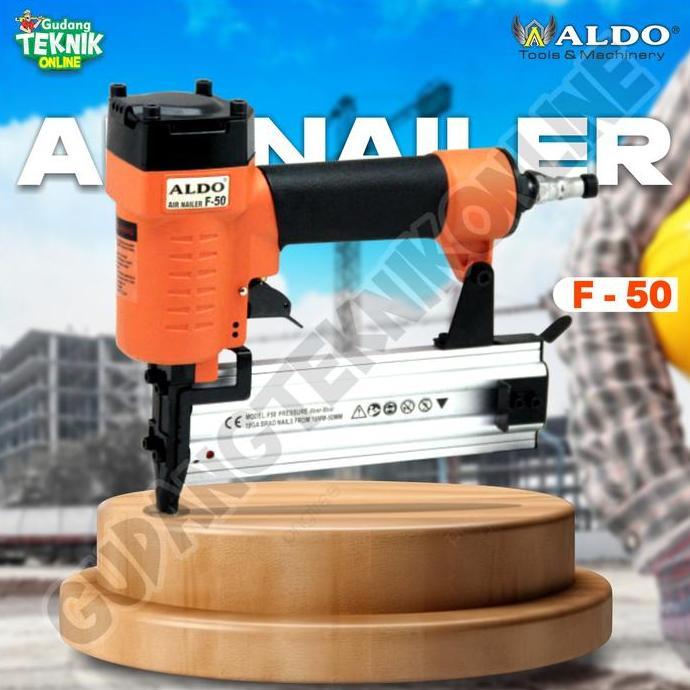 XERANA MESIN PAKU TEMBAK ANGIN F50 ALDO / Air Nailer Norita Paku Lurus F-50 Alat Staples Stapler Pak