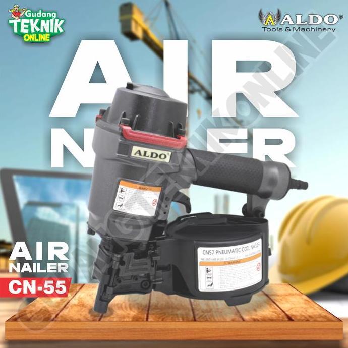 XERANA Mesin Paku Tembak Angin ALDO CN-55 CN-70 / Air Nailer Coil Pallet ALDO CN55 CN70 Alat Paku Te
