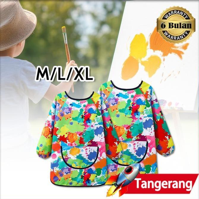 GARAVAR Celemek Apron Anak Untuk Melukis Berkebun /Celemek Makan Anak-Anak / Apron Melukis Anak