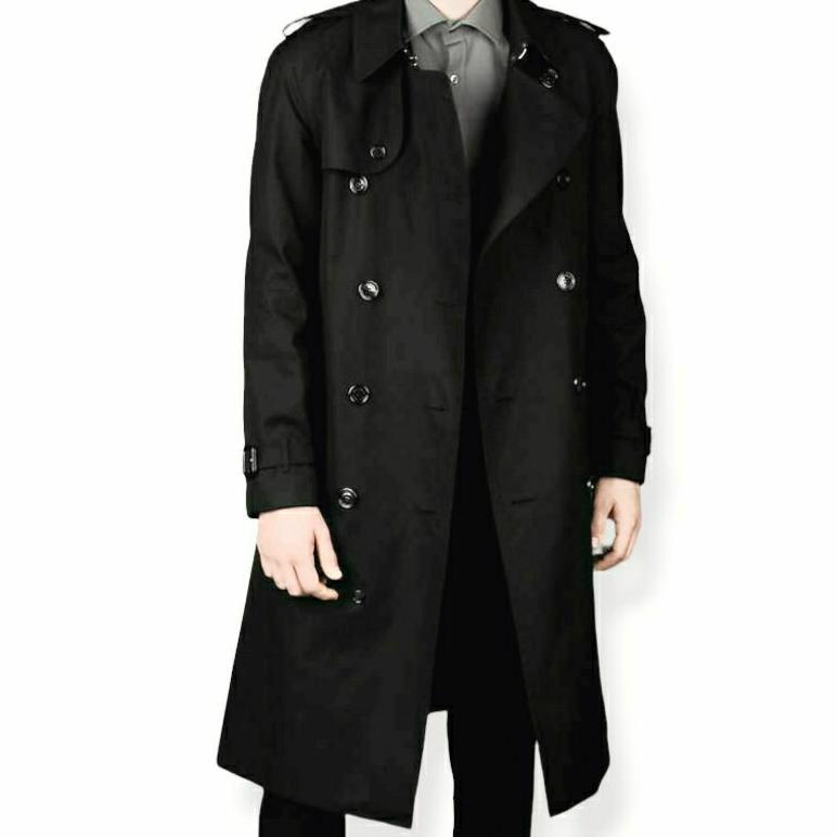 Original Zivk Harvey Trench Coat Double Breasted - Coat Panjang Pria