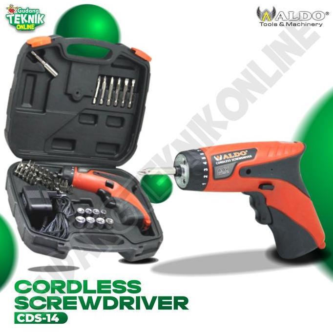 SAVAN Cordless Screwdriver 4.8V DC ALDO CDS-14 / Bor Obeng Cordless Baterai ALDO CDS 14 - Bor Obeng 