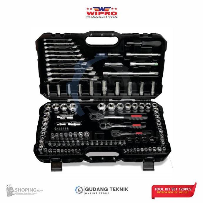 SAVAN Tool Kit Kunci Set 120pcs WIPRO TS-120 / Tool Kit SOCKET SET 6PT