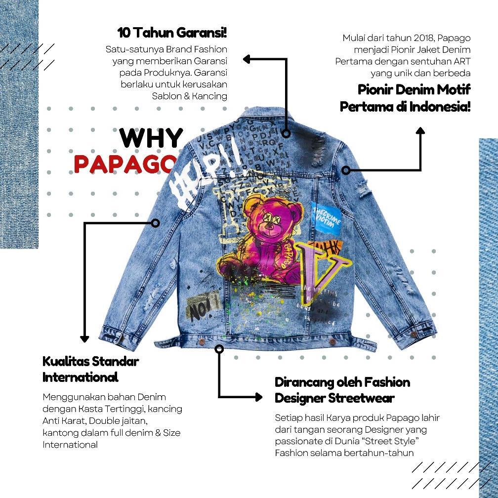 FAVORIT PAPAGO - JAKET JEANS - JAKET DENIM PRIA - SMILEY