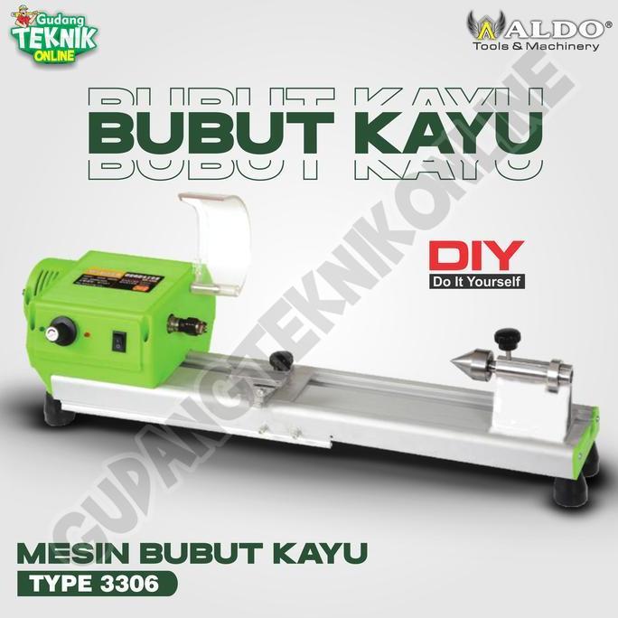 URGAN Mesin Bubut Kayu 300mm ALDO 3306 / Wood Lathe Beads Woodworking ALDO 30cm - Mesin Catok Kayu A