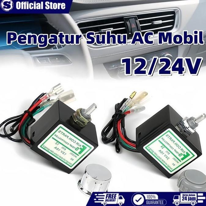 GARAVAR 12V/24V Thermistor Thermostat Elektrik AC Mobil /Conditioner Electronic Thermostat Switch /P