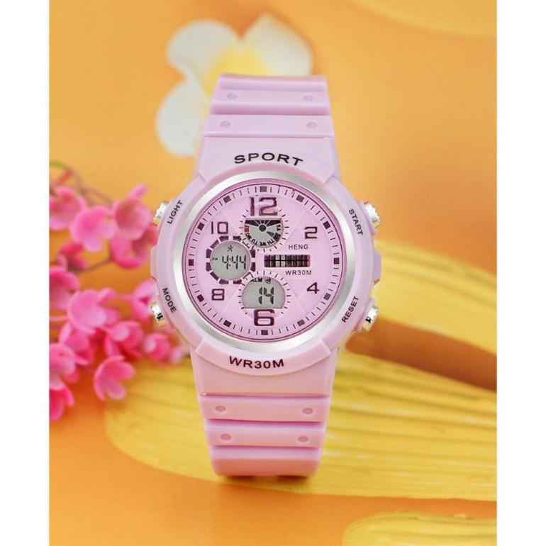 PREMIUM (COD)JAM TANGAN WANITA SPORT DIGITAL WR30M STRAP RUBBER(DIKIRIM JAKARTA)