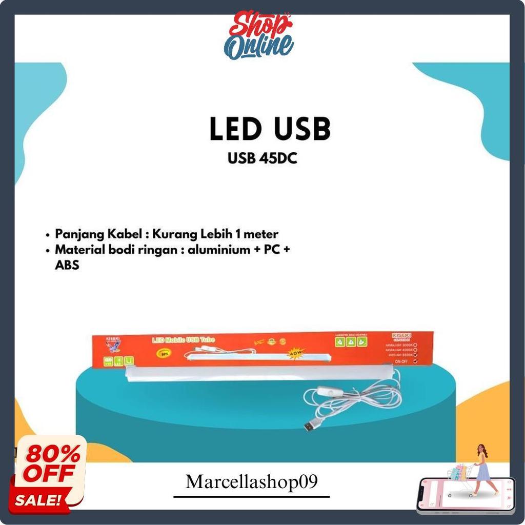 Kiseki Lampu Led Usb 35Usb 45Usb Lampu Neon Lampu Belajar Neon Led Strip Cahaya Putih Lampu Dinding 