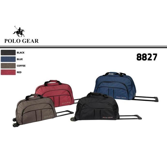 Murah Tas Travel Tas Trolly Pakaian Polo Gear 8827 Bahan Kain Awet Tas Multifungsi
