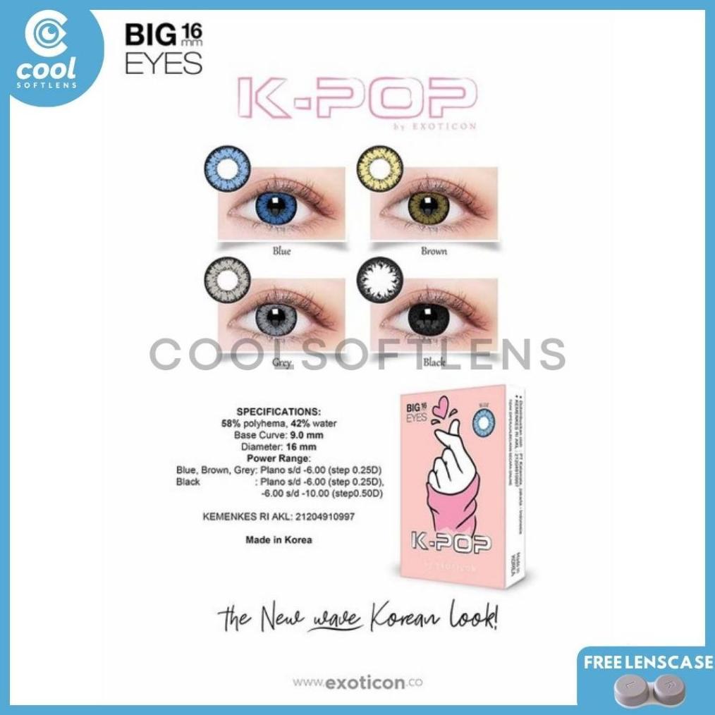 Exclusive Softlens X2 Kpop 16 Mm Normal & Minus (-0,50 S/D -6,00) By X2 Exoticon / Soflen Kpop / Kpo