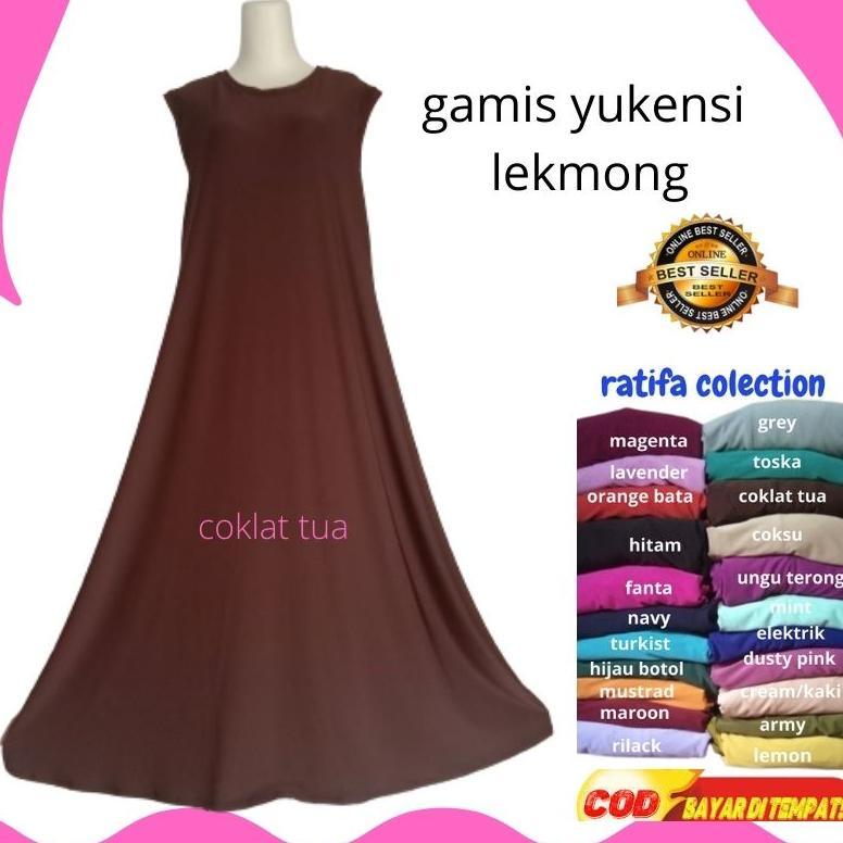Premium Gamis Tanpa Lengan Jersey Polos Lekmong Kutung Inner Gamis Jersy Muslim Dalaman Gamis Tanpa 