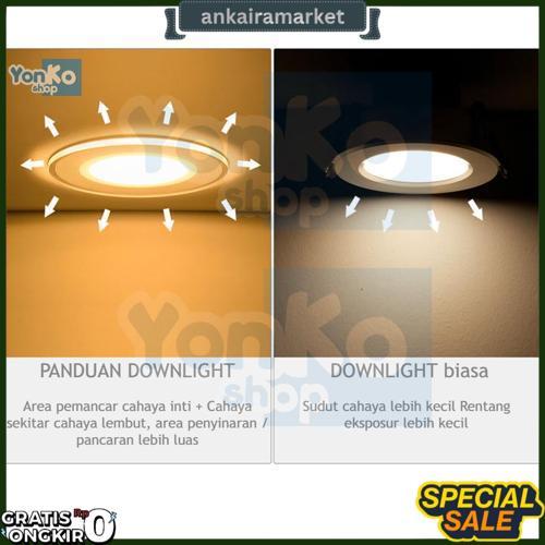 Downlight Led 6 Watt 3 Warna Cahaya Sni Panel Light Lampu Plafon Extrabright Terang Tidak Silau Lamp