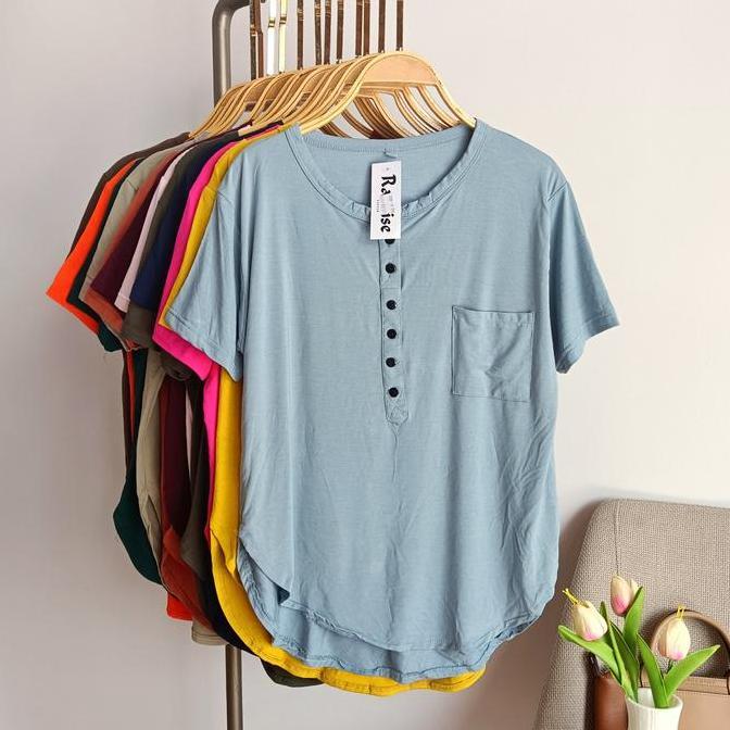 Atasan Blester Oval Pendek Wanita Spandek Rayon Busui Friendly - Ramise