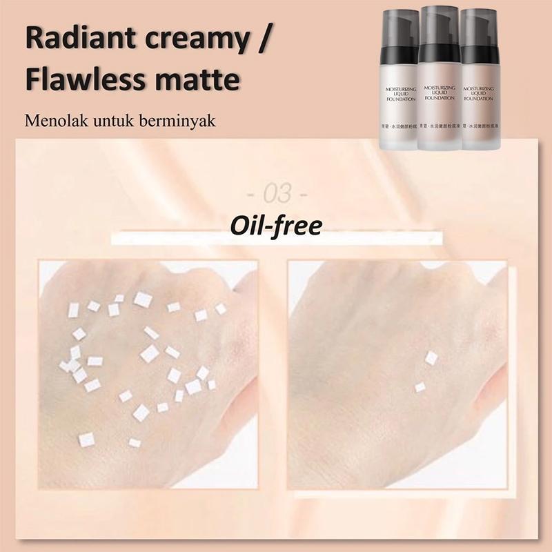 Laikou Liquid Foundation Tahan Lama 40Ml - Foundation Matte & Whitening, Hasil Natural, Tahan Kering