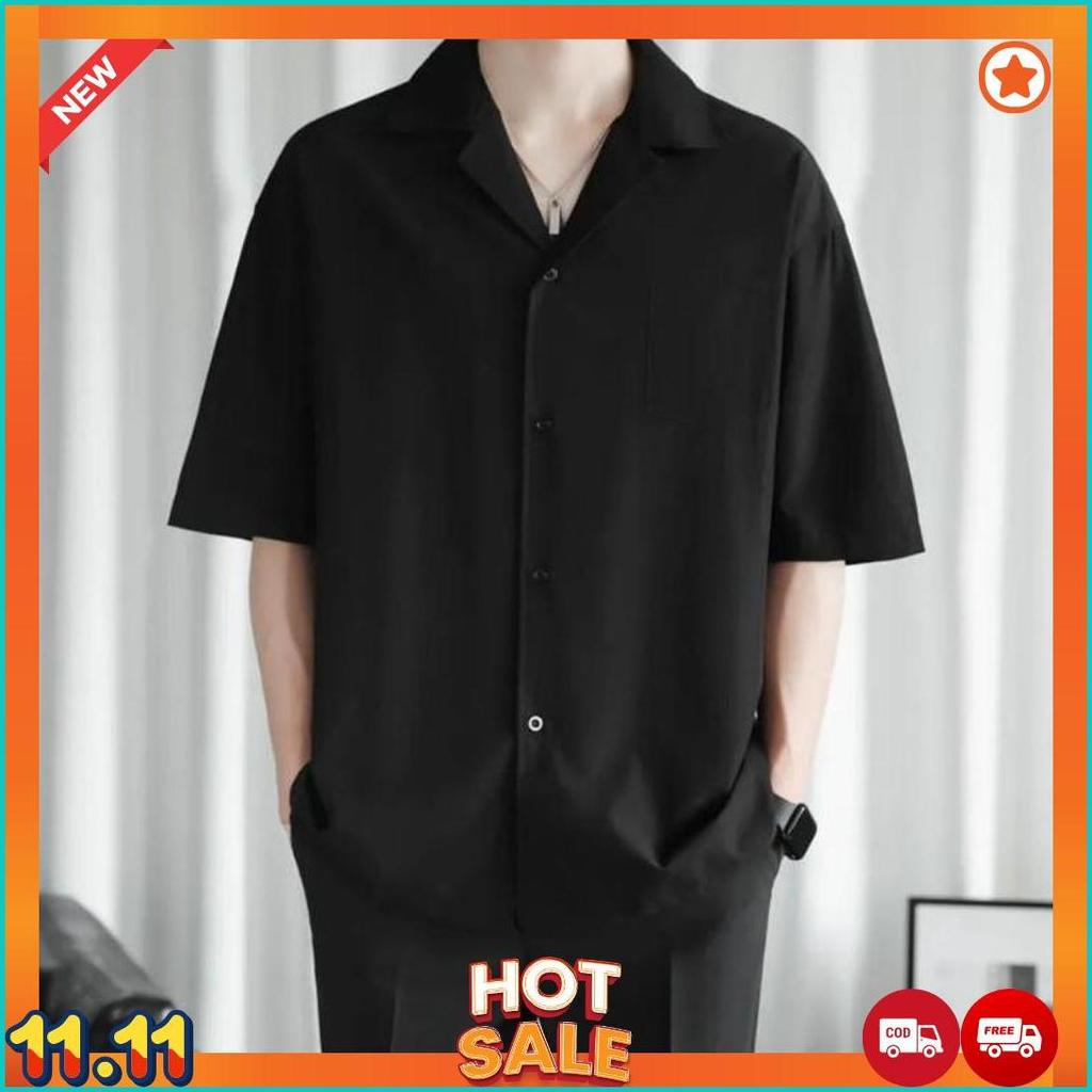Kemeja Pria Hawai Keren Outfit Cowok Terbaru Katun Rayon [K7]