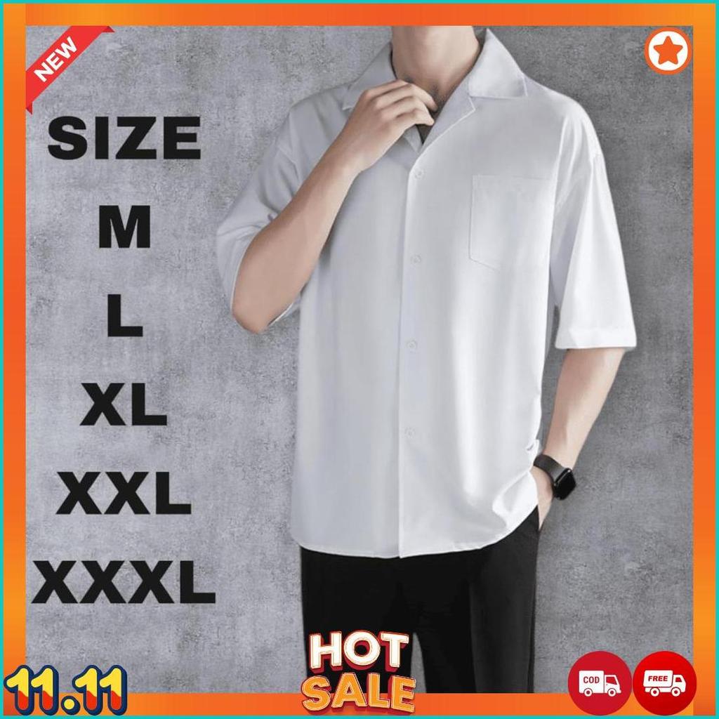 Kemeja Pria Hawai Korea Style Lengan Pendek Baju Piyama Oversize [K7]